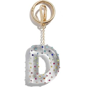 Confetti Initial Bag Charm - D