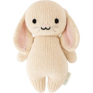 7" Baby Bunny (Oatmeal) Hand-Knit Doll