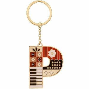 Small Initial FAO Keychain - Letter P