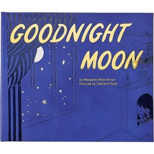 "Goodnight Moon" Book in Blue Bonded Leather