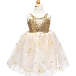 Glam Party Gold Dress - Size 7-8 Years