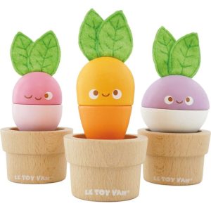 Stacking Wooden Veggies - 9 Pieces