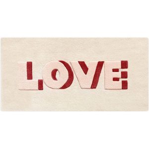Love Rug - Cream/Red