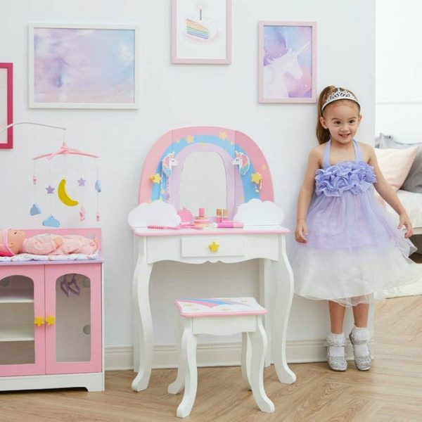teamson-kids-room-decor-little-dreamer-rainbow-unicorn-vanity-table-and-stool-white-29111359766615_720x teamson-kids-room-decor-little-dreamer-rainbow-unicorn-vanity-table-and-stool-white-29111359766615_720x